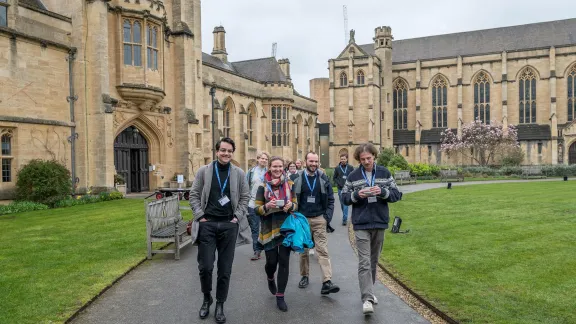 European youth delegates meet in Mansfield College, Oxford, ahead of the opening of the first regional Pre-Assembly. Photo: LWF/A. Hillert