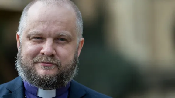 Bishop Pavlo Shvarts of the German Evangelical Church of Ukraine at the European Pre-Assembly in Oxford. Photo: LWF/A. Hillert 