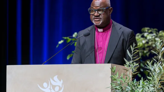 LWF President Archbishop Dr Panti Filibus Musa delivers the President's address