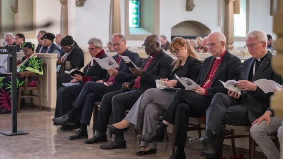 Sunday worship at the Parish of the Lord's Resurrection in Katowice, Poland. Photo: LWF/Albin Hillert